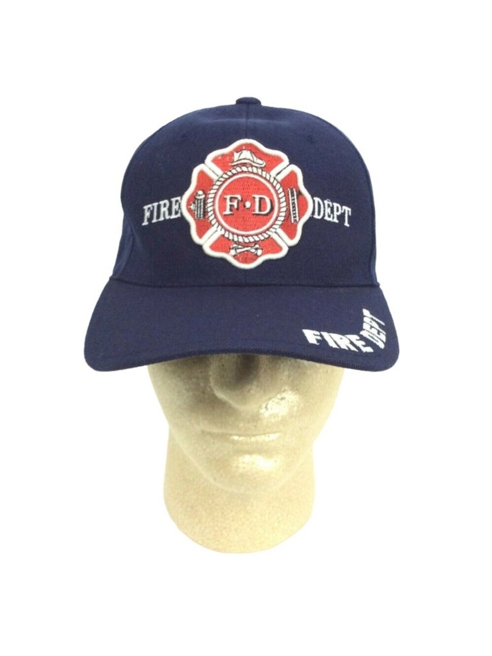 Fire Dept Navy Blue Embroidered Hat Adjustable by 777 Cap